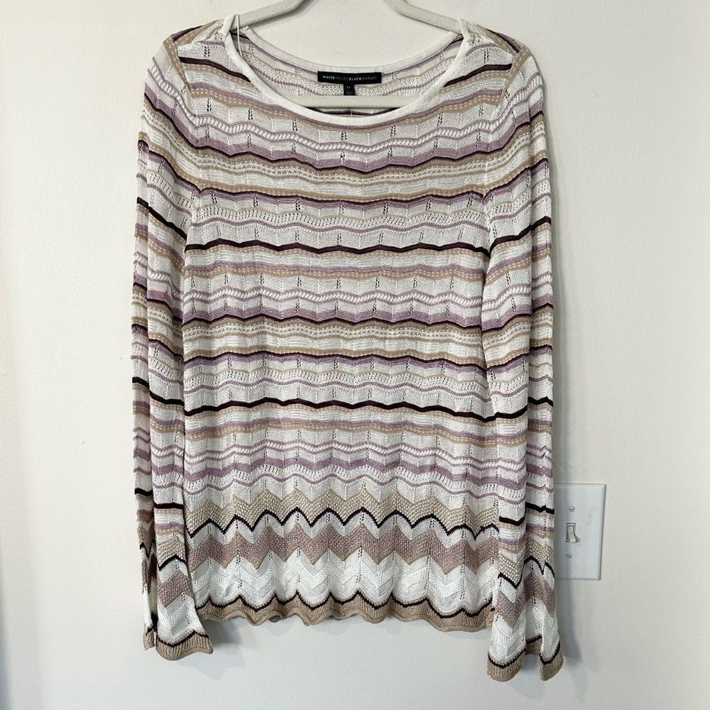 WHBM Chevron Pullover Women’s Sweater XL